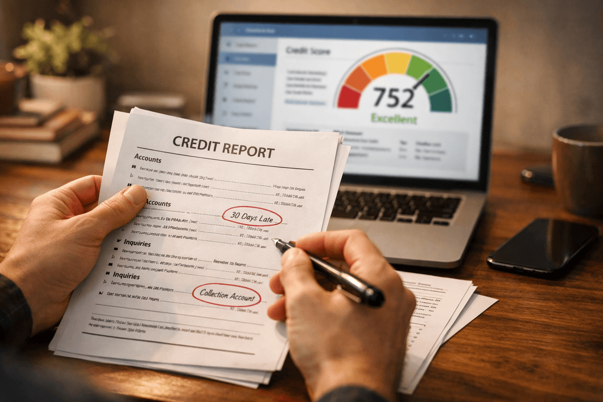 AI-powered credit dispute letter generator showing credit report analysis